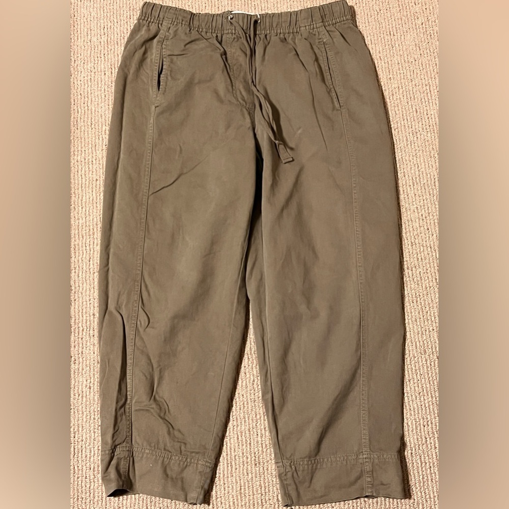 Elastic Waistband Cotton Pants